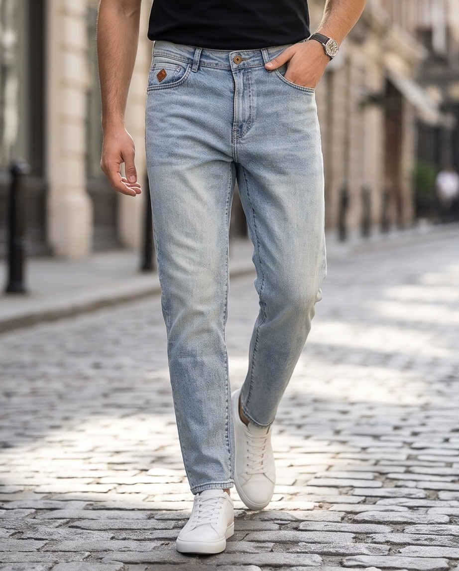 1000477334 جينز tapered fit مستورد - الصورة 1